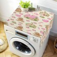 thumbnail image 1 of Durable Washer Cover 51.2x22in with White Lace Trim and Side Pocket Washer and Dryer Top Covers Pink Cute Christmas Pattern, 1 of 6