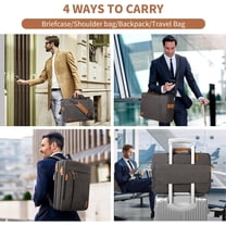 Durable Water Resistant 3-in-1 Laptop Messenger Bag for Men - Fits 17-17.3 Inch Laptops