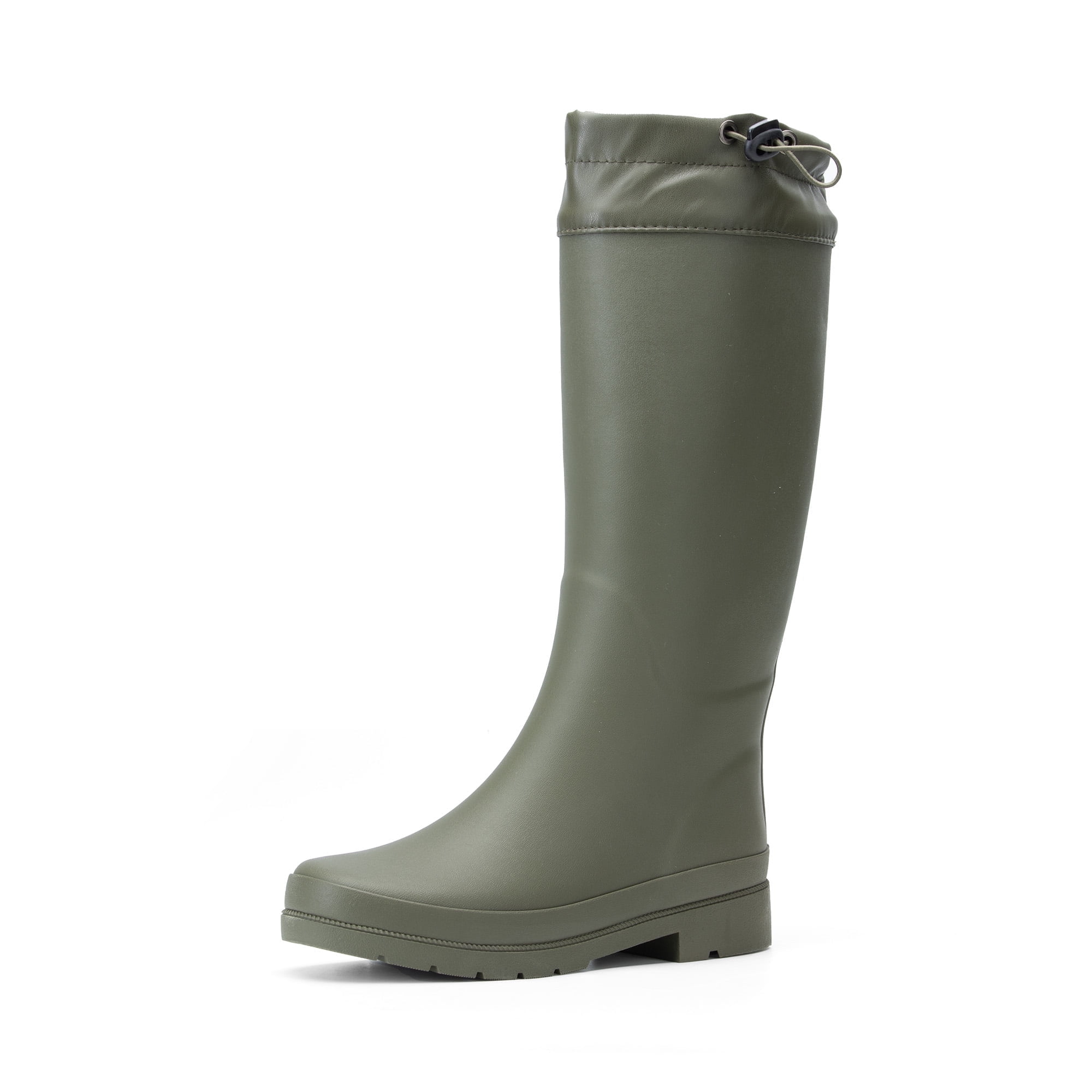 Time and Tru Women's Colorblocked Rain Boots with Buckle