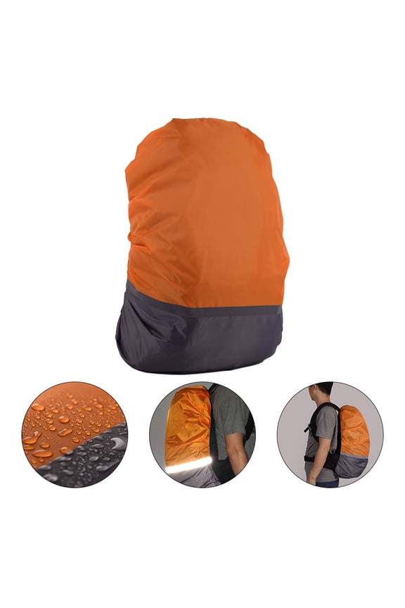 Durable Waterproof Backpack Cover with Reflective Safety Strip for Outdoor Hiking and Camping