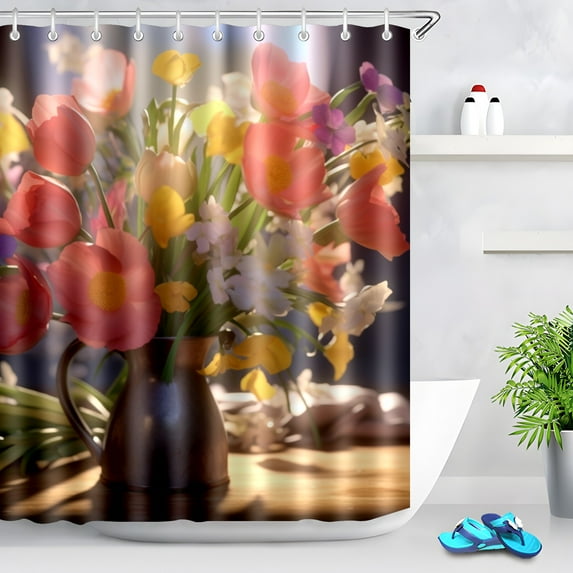 Durable Waterproof Polyester Shower Curtain Odorless Perfect for Your Bathroom Decor 72x72inch