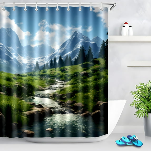 Durable Waterproof Polyester Shower Curtain Odorless Perfect for Your Bathroom Decor 72x72inch