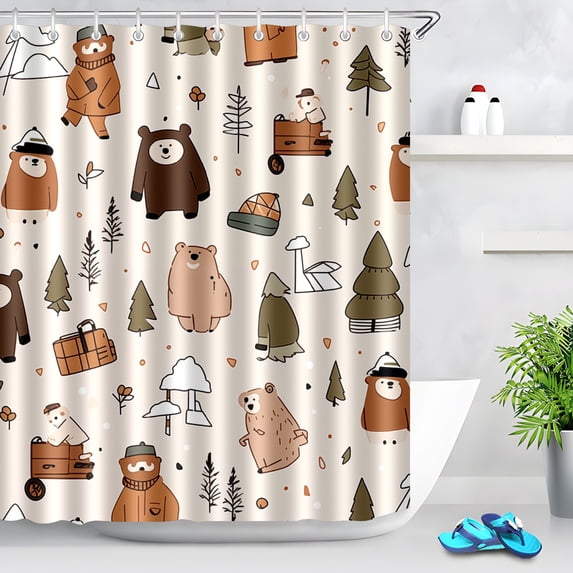 Durable Waterproof Polyester Shower Curtain Odorless Perfect for Your Bathroom Decor 72x72inch