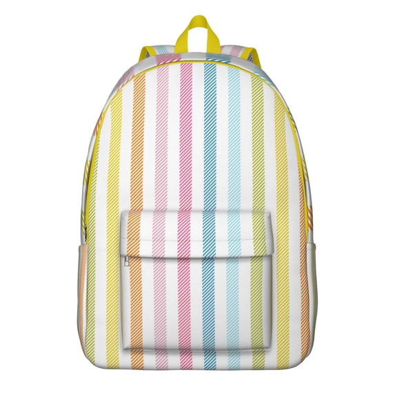 Durable Waterproof School Backpack with Rainbow Gradient Abstract Art and Starry Night Theme – Lightweight, Spacious Multi-pocket Backpack for Teens and Adults