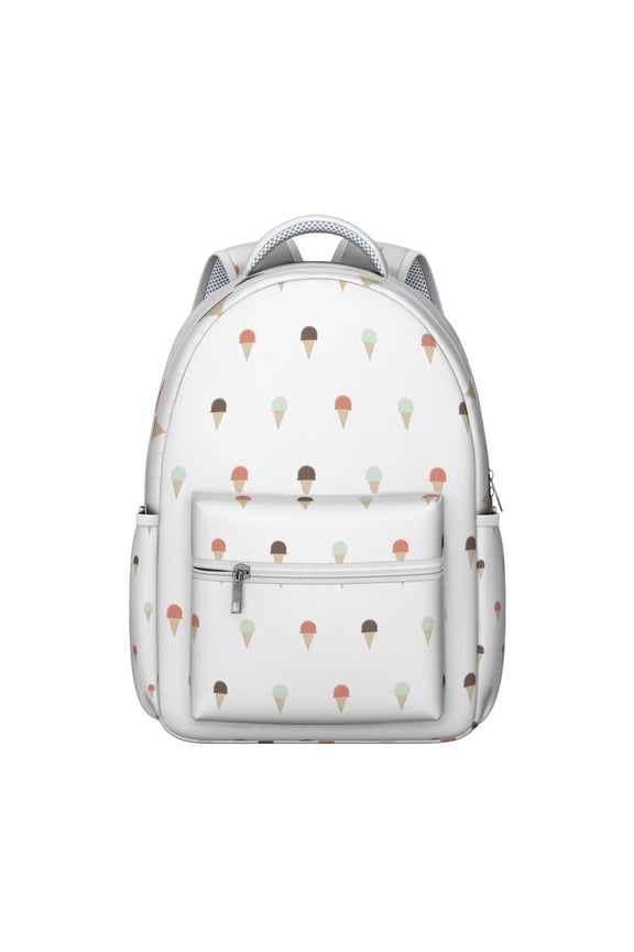 Durable Waterproof Student Backpack - Summer Dessert Food Pattern, Lightweight & Breathable for Daily Commute