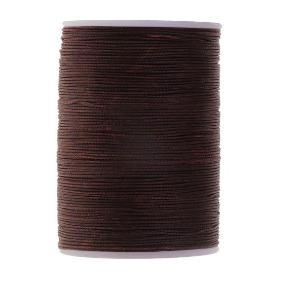 Durable Waxed Thread 0.5mm 130meters Polyester Cord Sewing Stitching Leather Craft Bracelet - Dark Brown