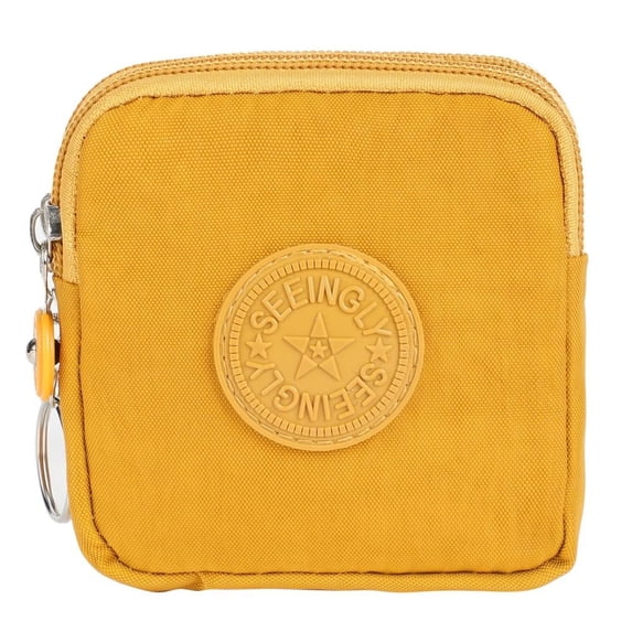 Durable Wear-resistant with Key Ring Waterproof Wallet Money Bag Credit Card Holoder Canvas Money Coin Purse ORANGE