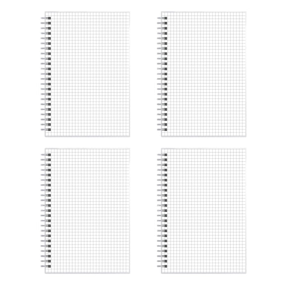 Durable Wirebound Notebooks with Thick Graph Paper for Precise Drawing and Note-Taking, A5 Size for Office and Planning