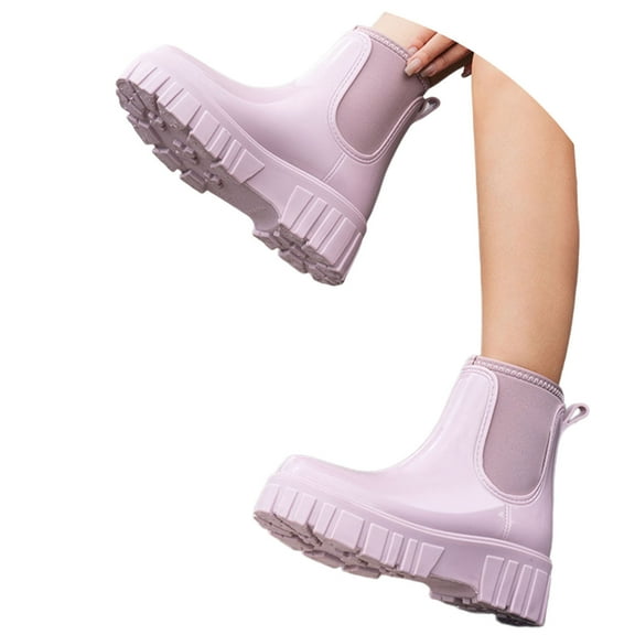 Xiaoxatg Durable Women's Ankle Boots Breathable Lined Non- Rain Footwear for All Seasons Comfortable Garden -On 7.5 Light Pink