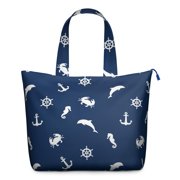 Durable Women s Weekender Bag Featuring Ship, Helm, and Rudder Prints, Lightweight Travel Tote Bag for Tropical, Coastal, and Marine Adventures