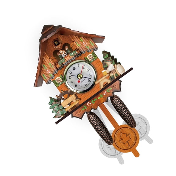 Durable Wood Cuckoo Clock Enhances Traditional Styles for Home Livingrooms