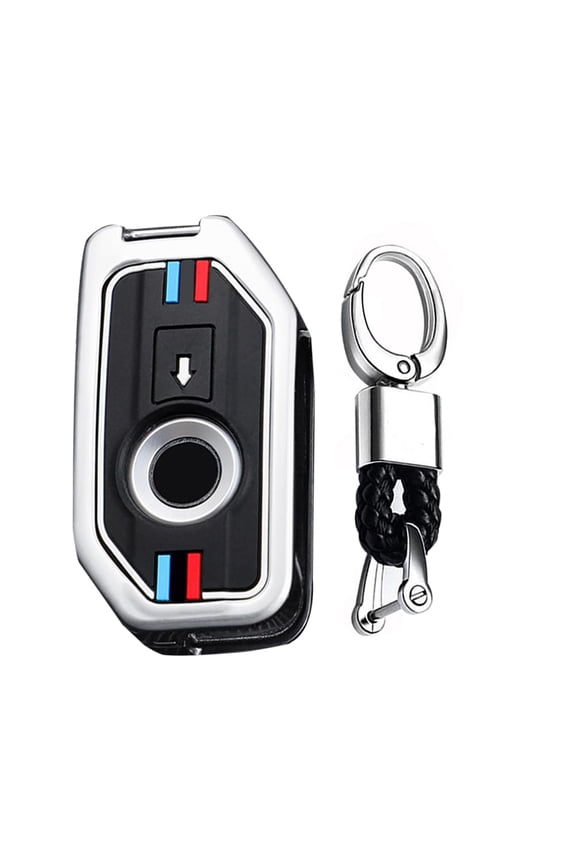 Durable Zinc Alloy Key Fob Cover with Metal Keychain for BMW F850 GS R1200 GS LC R1250GS ADV – Protective Case for Motorcycle Smart Key
