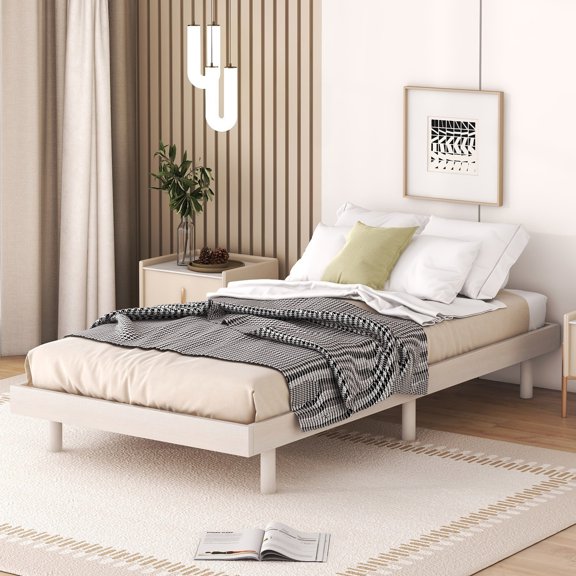 Durable and Stable, Contemporary Twin Floating Bed Frame