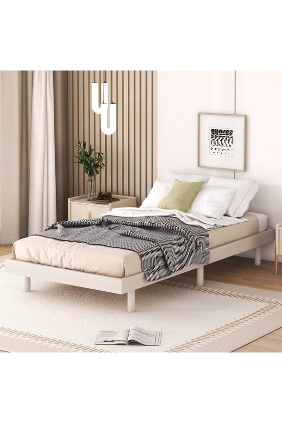 Durable and Stable, Contemporary Twin Floating Bed Frame
