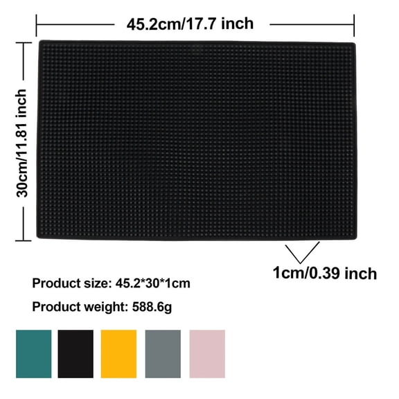 Durable and Stylish Silicone Bar Mat for Spills Coffee and Glass Drying - Perfect for Bars Restaurants and Home Countertops