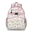 thumbnail image 1 of Durable and spacious floral student backpack, lightweight, waterproof, multiple compartments, ideal for students or birthday gifts., 1 of 6