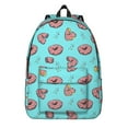 thumbnail image 1 of Durable student backpack with colorful doughnut and candy pattern, perfect for daily use, 1 of 5