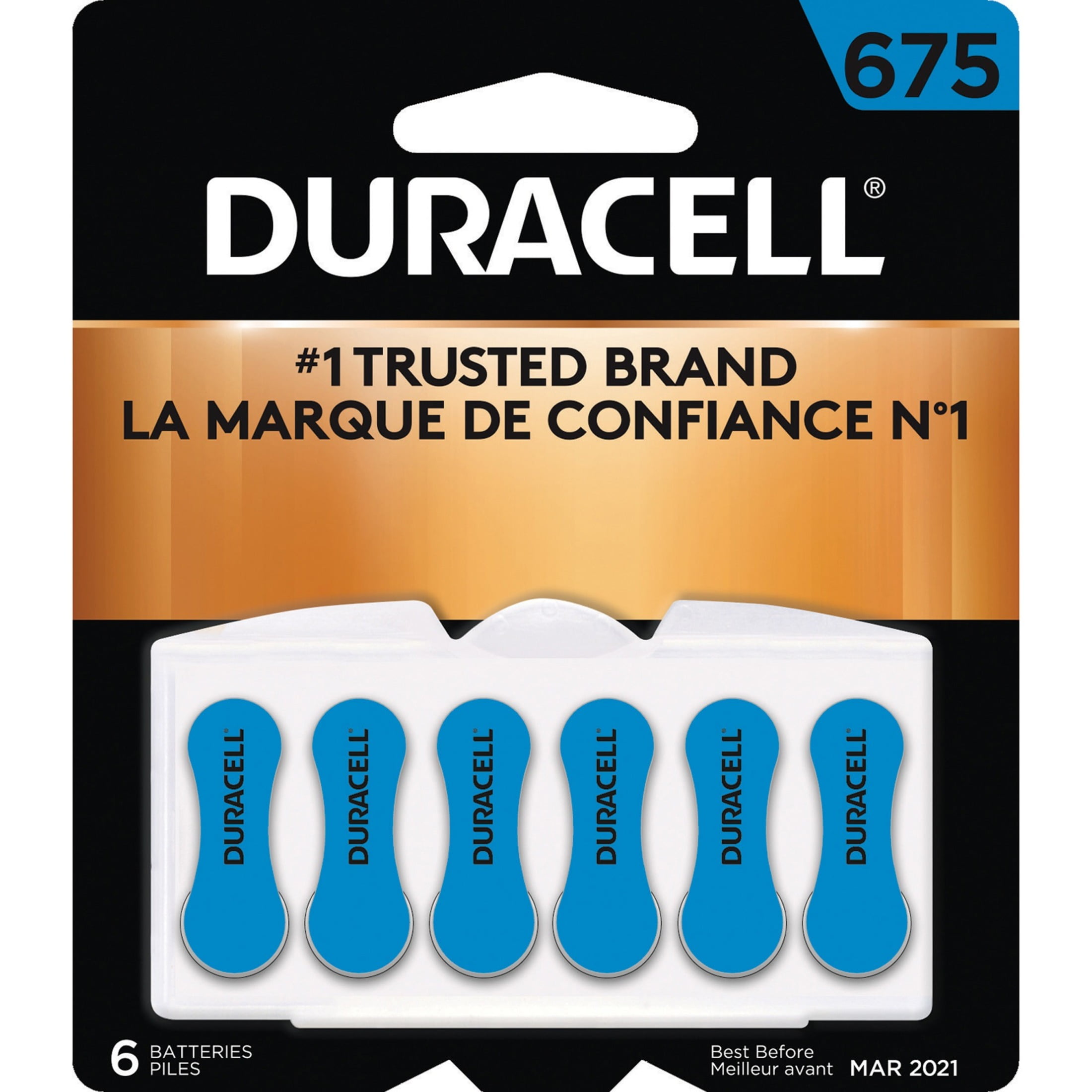 Duracell 00433 No. 675 Hearing Aid Battery, 6 Pack