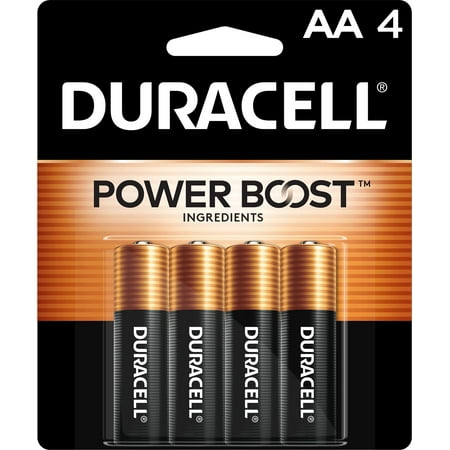 Duracell 1.5V Coppertop Alkaline AA Batteries, 4 Pack
