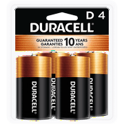 Duracell Coppertop D Alkaline Batteries 4/PK