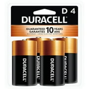 Duracell - CopperTop D Alkaline Batteries - long lasting, all-purpose D battery for household and business - 4 count