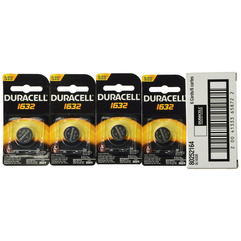2 Pcs Duracell CR1632 1632 Car Remote Batteries