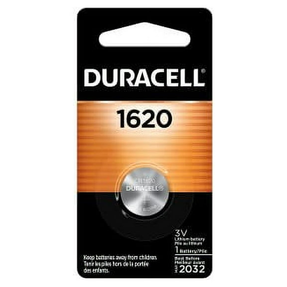 Duracell 1620 3V Lithium Battery, 1 Count Pack, Lithium Coin Battery for Medical and Fitness Devices, Watches, and more, CR Lithium 3 Volt Cell