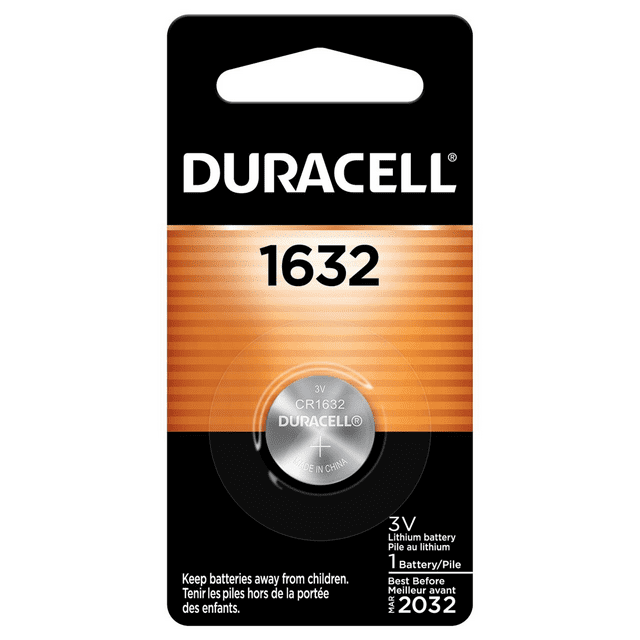 Duracell 1632 3V Lithium Battery for Home Devices, Equivalent to DL1632