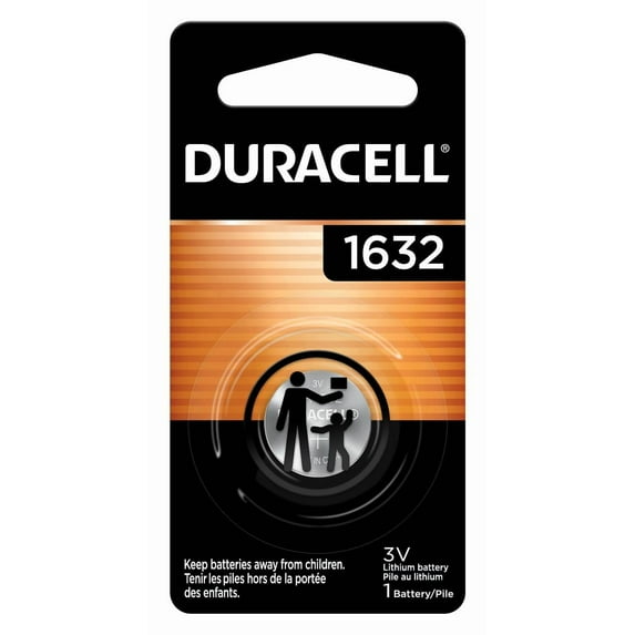 Duracell 1632 3V Lithium Battery for Home Devices, Equivalent to DL1632 and CR1632