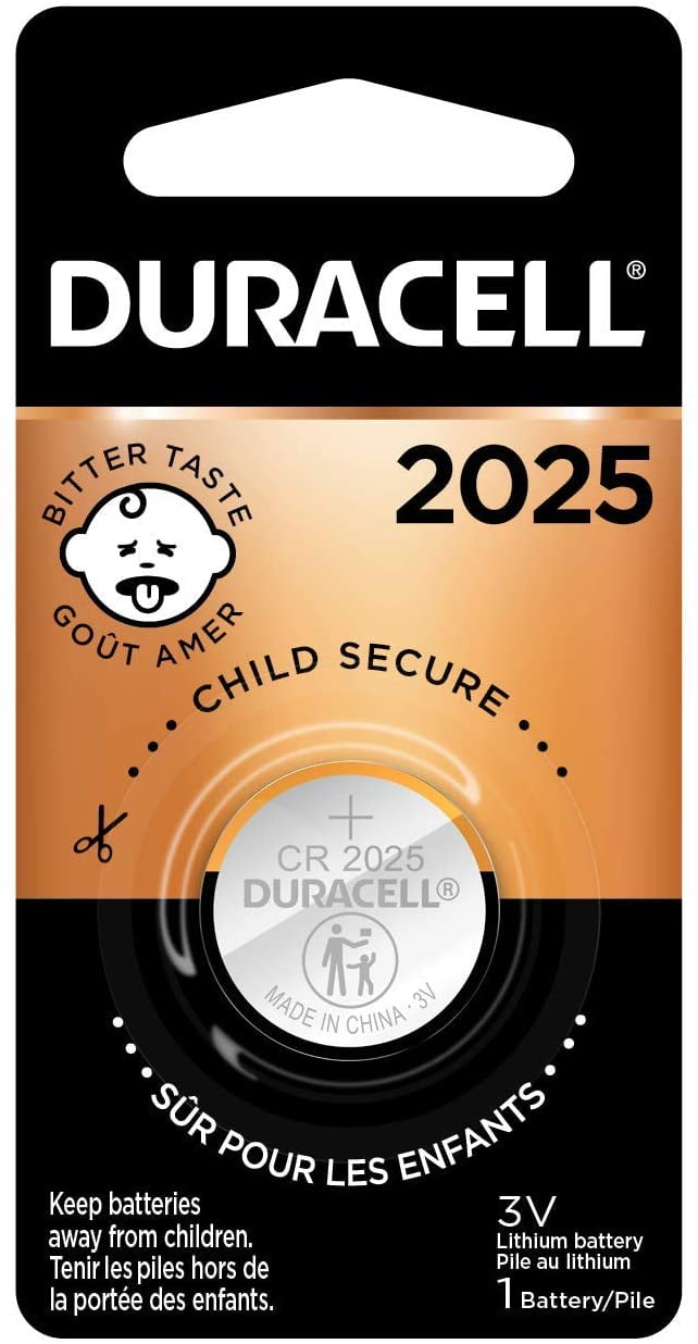 Duracell 2025 Lithium Coin Battery 3V Bitter Coating Discourages Swallowing ChildSecure