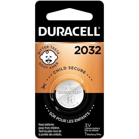 Duracell - 2032 3V Lithium Coin Battery - long lasting battery - 1 count