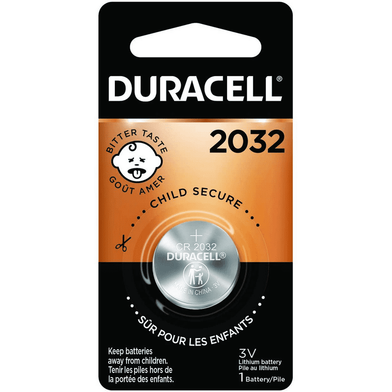 Duracell CR 2032 Lithium Coin Battery with Bitter Coating — Tri