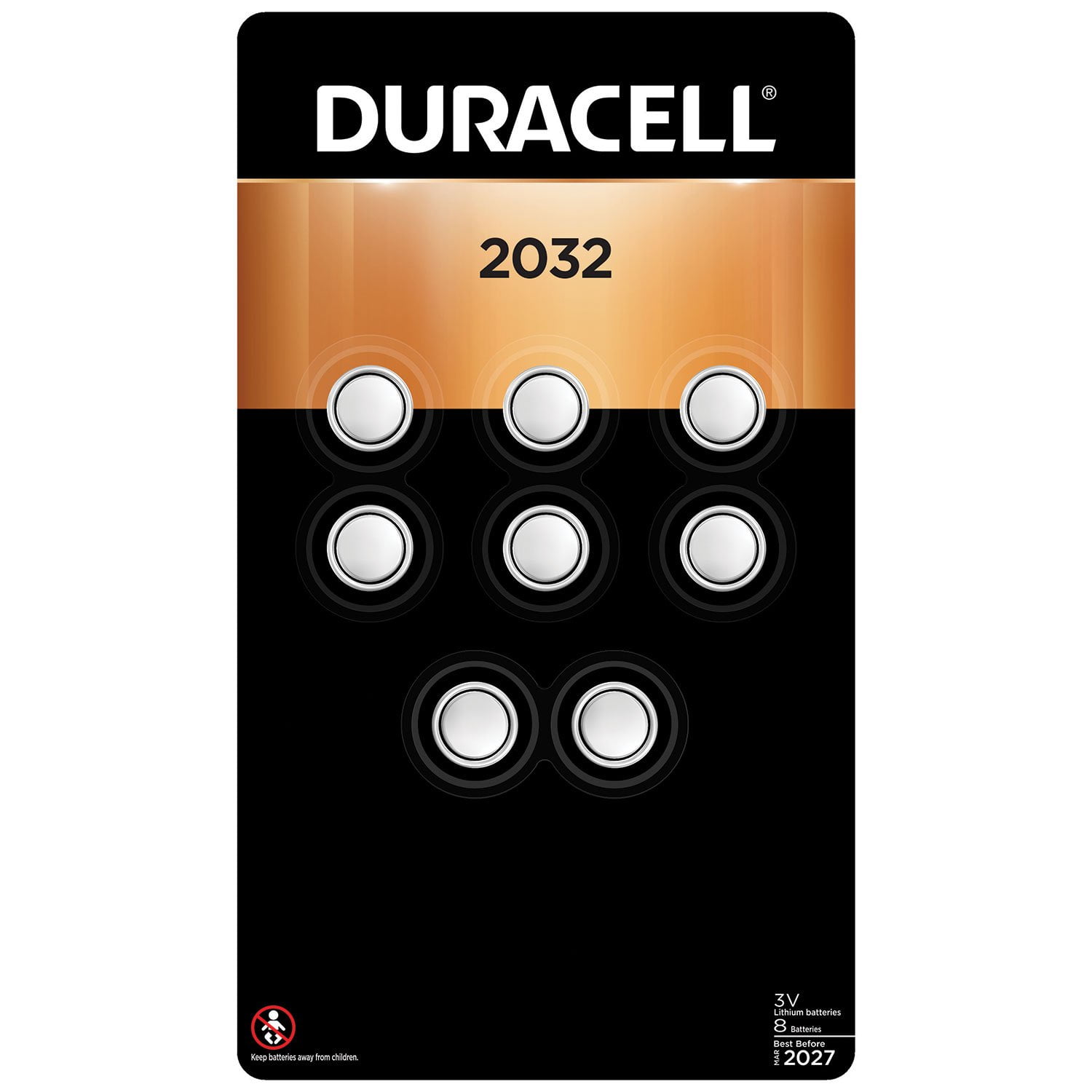 Duracell 2032 - Piles Spéciales Bouton Lithium (x 8) - Magasin de