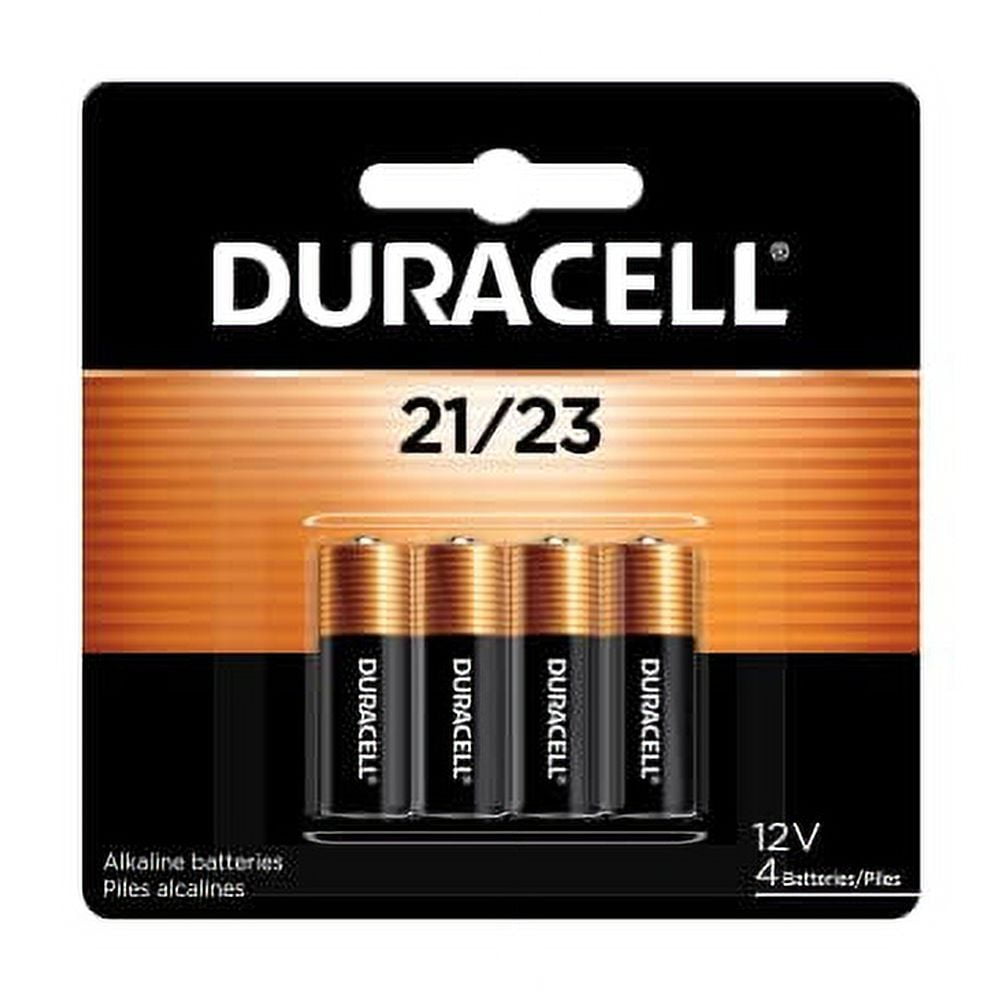 Duracell 21/23 -12V Alkaline .. -Battery, 4 Count Pack, .. 21/23 12 Volt Alkaline .. -Battery, Long-Lasting for Key .. Fobs, -Car Alarms, GPS .. Trackers, and More