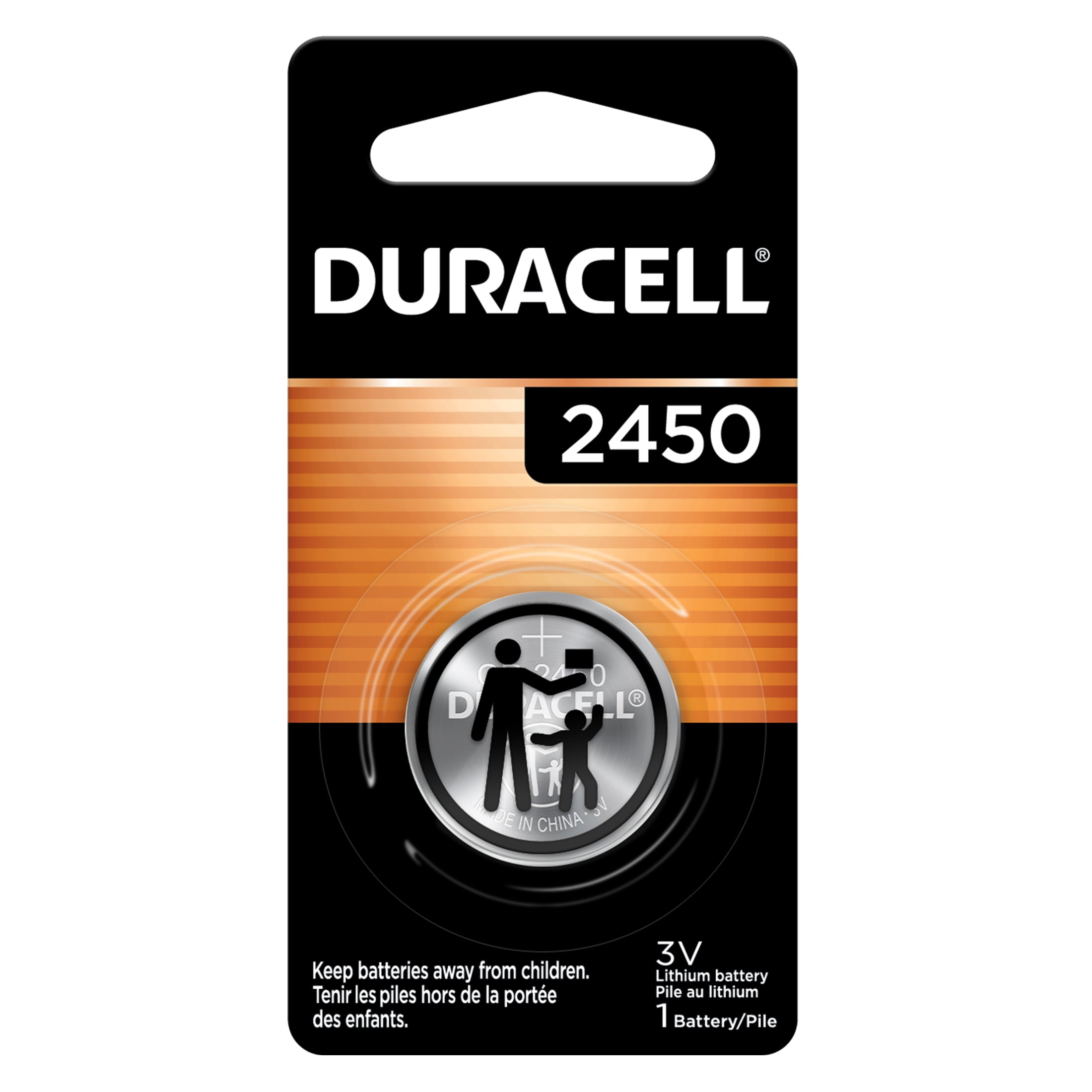 Duracell 2450 3V Lithium Coin Battery for Home Devices, Equivalent to DL2450 and CR2450