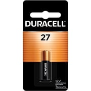 Duracell 27 12V Alkaline Battery   1-Pack | Reliable 12 Volt Power for Key Fobs, Car Alarms, GPS Trackers, and More | Long-Lasting Performance