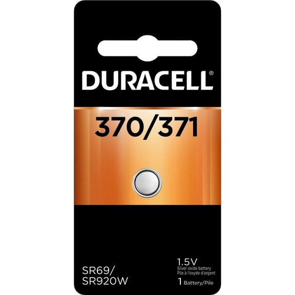 Duracell 370/371 1.5V Silver Oxide Button Battery long-lasting battery 1 count