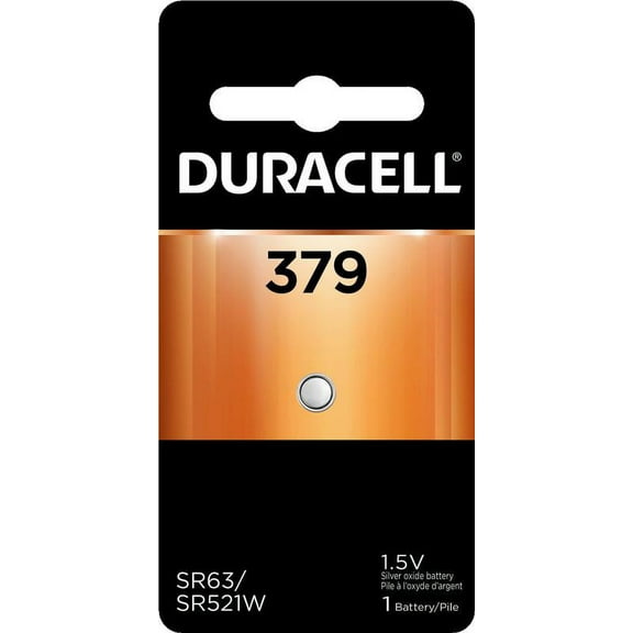 Duracell 379 Silver Oxide Watch Battery - 1.5V Button Cell - Single Piece