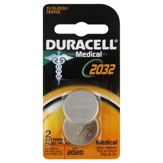 Duracell 3V Medical Battery 2032, 1 Pack Containing 2 Batteries