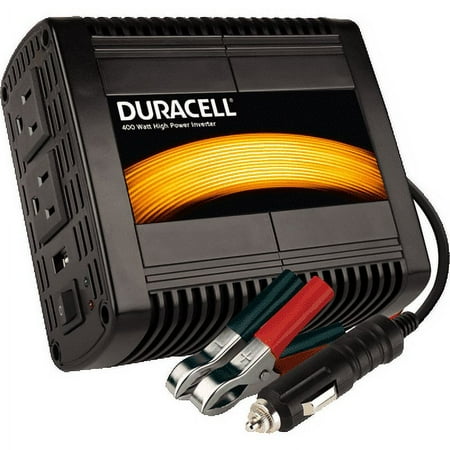Duracell - 400W High Power Inverter with USB Port - Black