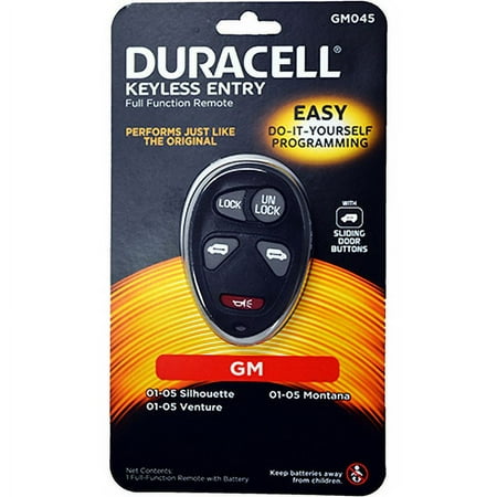 DURAKEY - Remote for Select Oldsmobile, Pontiac, and Chevrolet Vehicles - Black