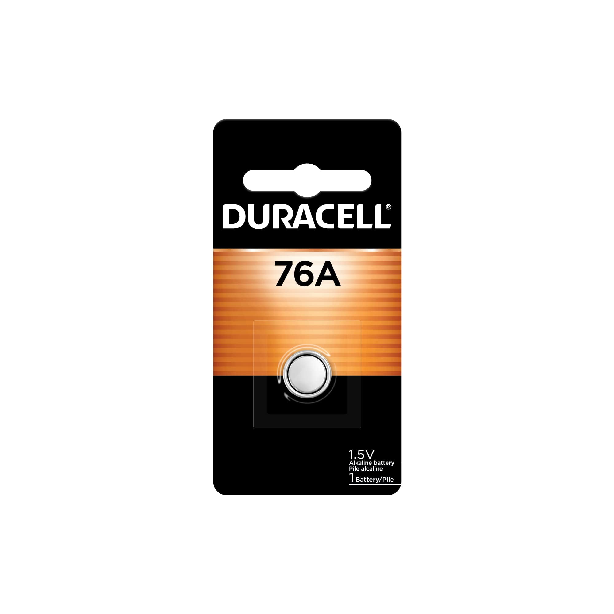 Duracell 76A 1.5V Alkaline Battery Compatible with LR44, CR44, SR44, AG13,  A76 
