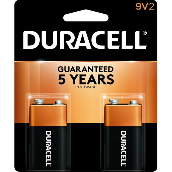 Duracell 9V Alkaline General Purpose Batteries, 2 Pack