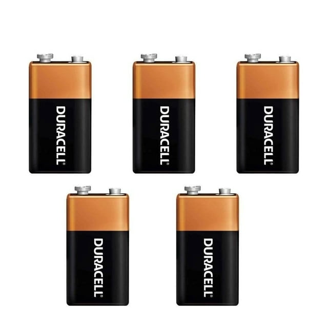 Duracell 9V Batteries, 5Pack LongLasting Alkaline Power for Home