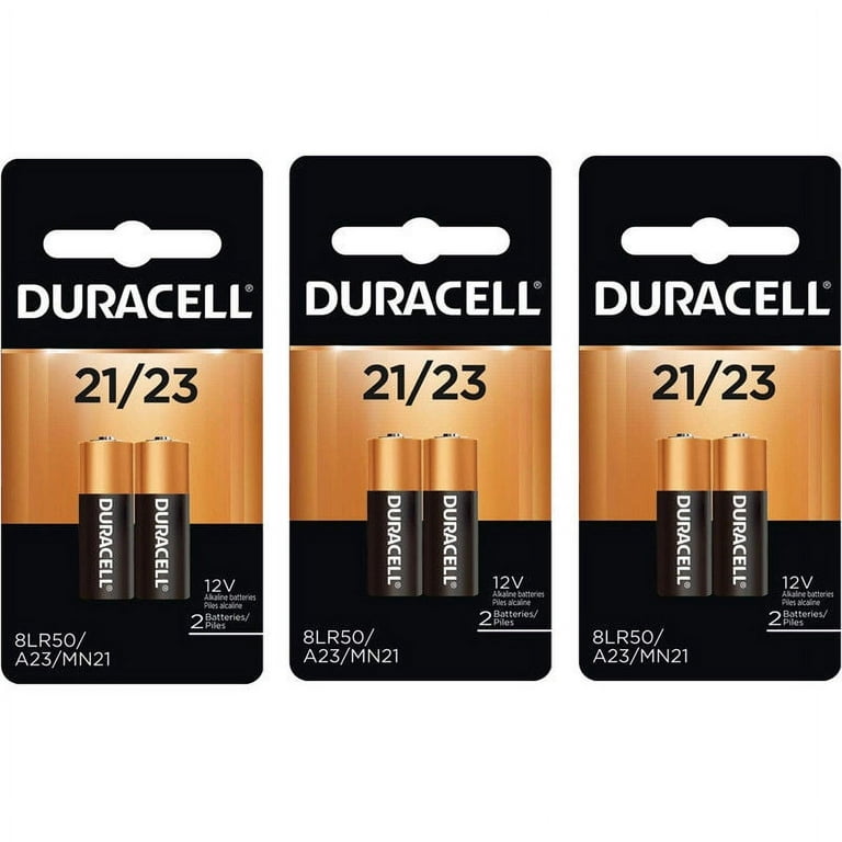 Duracell A23 Batteries 12V Alkaline 23A, A23BP, GP23, MN21, 21/23 6 Pieces