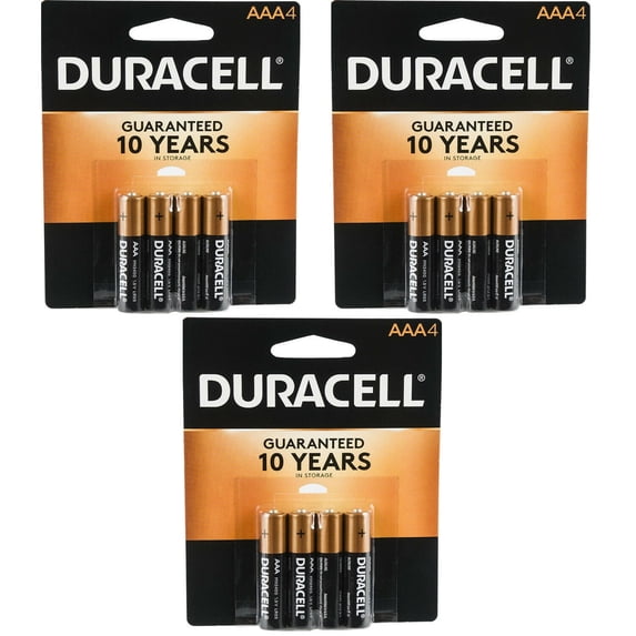 Duracell AAA Batteries Alkaline Copper Top Heavy-Duty (12 Pcs.)