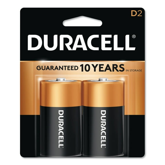 Duracell Coppertop D Alkaline Batteries, 2 ct