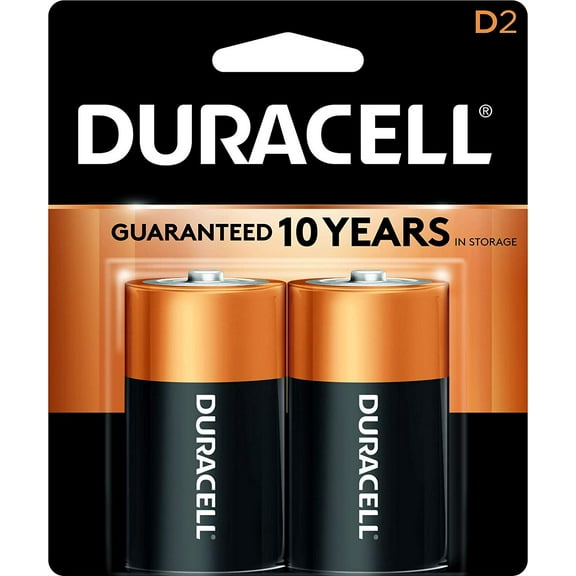 Duracell Batteries, Size D (2 Batteries)