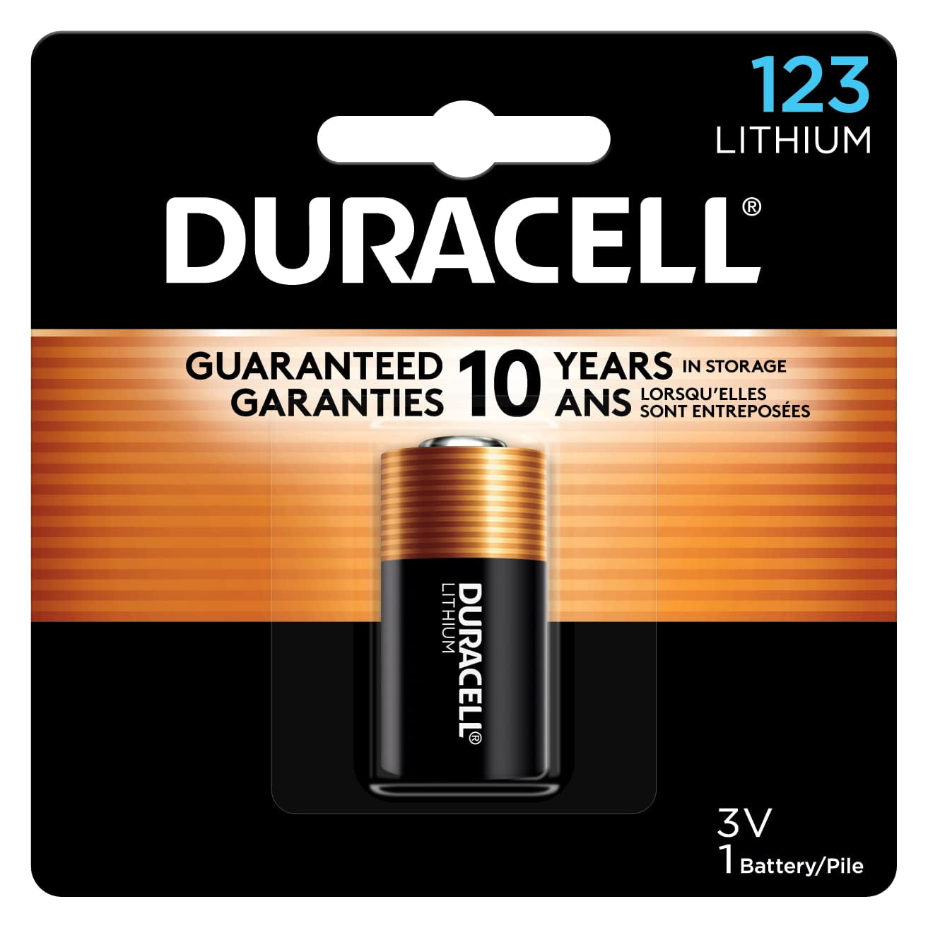 Duracell 123 Lithium Battery, 1 Count (Pack of 1), 123 3 Volt High