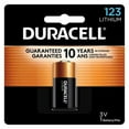 thumbnail image 1 of Duracell CR123A 3V Lithium Battery, 1 Count Pack, 123 3 Volt High Power Lithium Battery, Long-Lasting for Home Safety and Security Devices, High-Intensity Flashlights, and Home Automation, 1 of 3